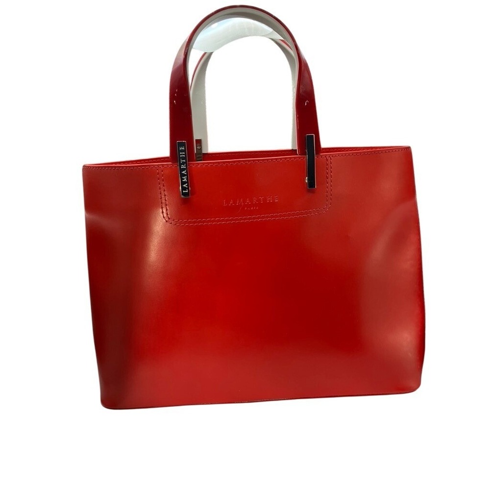 Lamarthe Portofino Tote Bag Womens Red‎ Leather PP104 Luxury Dust Bag Care Card